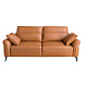 Диван 3-местный из коричневой кожи модель 6208