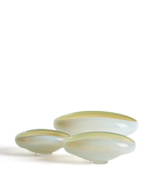 Ваза Nodila из белого стекла, 30 x 21 см