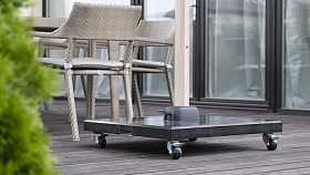 Уличный зонт Neo T2 300x300 LIGHT GREY (с основанием и чехлом для хранения)