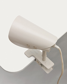 Маленькая настольная лампа Jula с зажимом из серого металла