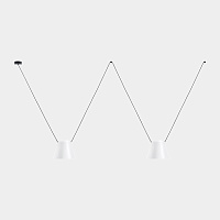 Подвесной светильник Attic Double Conic Shape белый