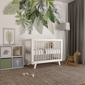 Кроватка для новорожденного Lillaland - модель Lilla Aria (НИК23)белая