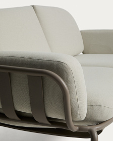 Уличный 2-х местный диван Joncols из алюминия цвета таупе, 164 см