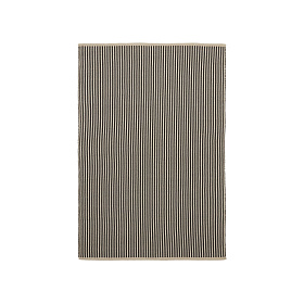 Satanca Ковер в бежевую и черную полоску из синтетики