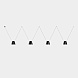 Подвесной светильник Attic Quadruple Conic Shape черный