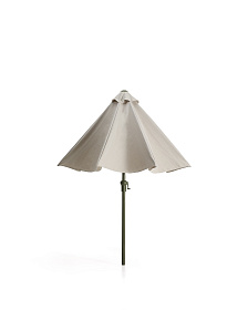 Бежевый зонт Milna с зеленой стальной конструкцией, диаметр 300 см