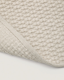 Ковер Mascarell из хлопка и полиэстера белого цвета 70 x 140 см