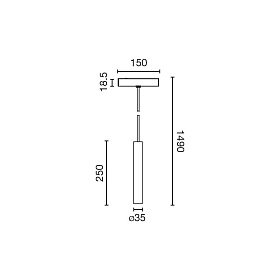 Трековый светильник NESO SLIM TOP 3000K 20 GRADOS черный