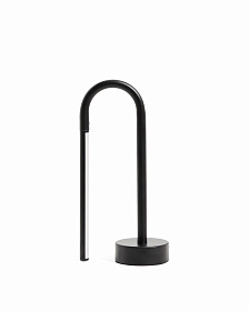 Переносная настольная лампа Bow из черного алюминия