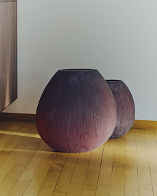 Ваза из бордового стекла Rovena 43,5 см