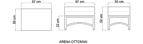 Банкетка Arena WHITE WASH