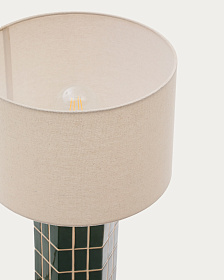 Rue Настольная лампа из зеленой керамики