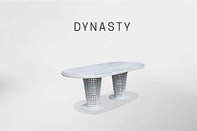 Овальный стол Dynasty KUBU MUSHROOM 300x100