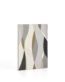 Абстрактный холст Marvilo серо-горчичного цвета 80 x 100 см