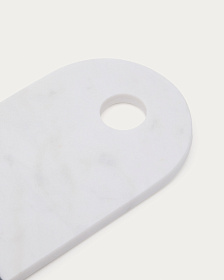 Большая сервировочная доска Nivol из белого и черного мрамора и травертина