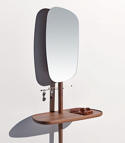 Консоль с зеркалом Momentos орех / латунь