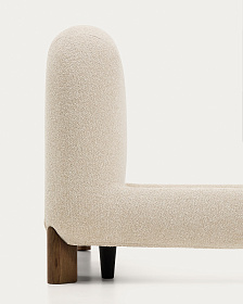 Кровать Odina из букле цвета экрю со съемным чехлом 160 x 200 см