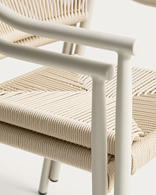 Уличный стул Livadia из бежевого алюминия и веревки