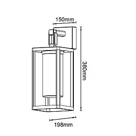9112 Настенный уличный светильник ALPS