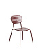 Уличный стул Brai из оцинкованной стали бордового цвета