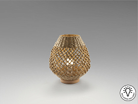 Настольная лампа YAIZA с абажуром из бумажной веревки