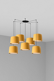 Подвесной светильник Samba 7L черный/желтый