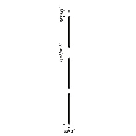 Подвесной светильник LUMINA 600 3L COL EMP SM черный LED 36W 2700K DALI