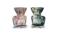 Кресло-реклайнер Mondrian L-45, Base - Antracith Grey, ткань New York S.6