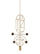 Подвесной светильник Wooden Dots WDS08 латунь-орех