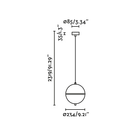 DOME S Подвесной светильник черный 1XE27