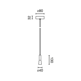 NINA NESO Черный подвесной светильник 4 Вт 2700К DALI