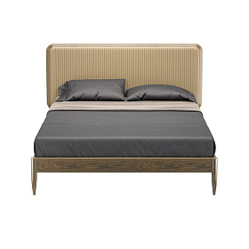 Кровать PATERNA шпон дуба W, кожа LE06 160x200