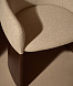 Стул Bosca из бежевого шенилла и орехового шпона