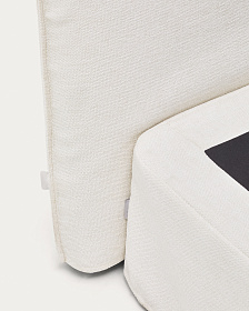 Изголовье кровати Jaira из белого шенилла со съемным чехлом для кроватей шириной до 150 см