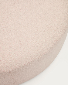 Kaeli Пуф для ног со съемным чехлом из розового букле Ø 120