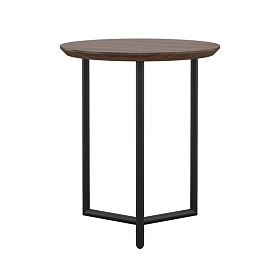 Приставной столик MIRAMAR шпон ореха F, черный матовый лак