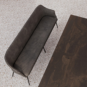 Скамейка со спинкой  Kedua Dual fabric  200