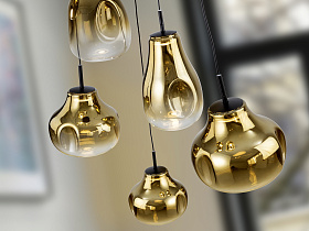 Aledis Люстра 5L черно-золотой