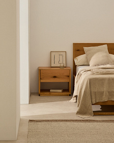 Плед Tandi из льна бежевого цвета 90 х 135 см