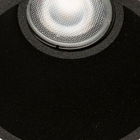 Встраиваемый круглый светильник Fresh черный IP44