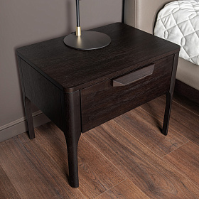 Прикроватная тумбочка RONDA темный орех V36W1