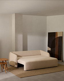 Laira 3-местный диван-кровать из шенилла цвет экрю 225 см