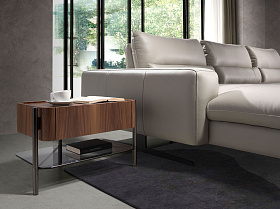 Прикроватная тумбочка 7138/MB2201NS из шпона ореха