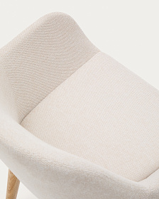 Стул Konna бежевого цвета с ножками из массива ясеня