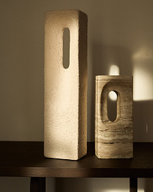 Скульптура Vriona из папье-маше цвета экрю 11 x 44,5 см