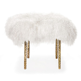 Банкетка Tree Branches Hammered Patinated Brass