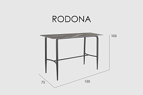 Барный стол RODONA CARBON MATTE