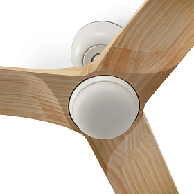 Вентилятор HEYWOOD M Ш1320mm белый / светлое дерево 3P LED 18W CCT