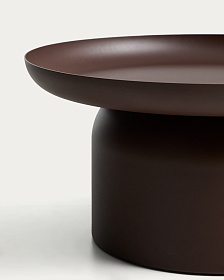 Уличный столик Arcola из темно-коричневого алюминия, диаметр 70 см