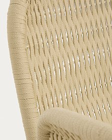 Уличный стул Alipa из акации и веревки цвета экрю